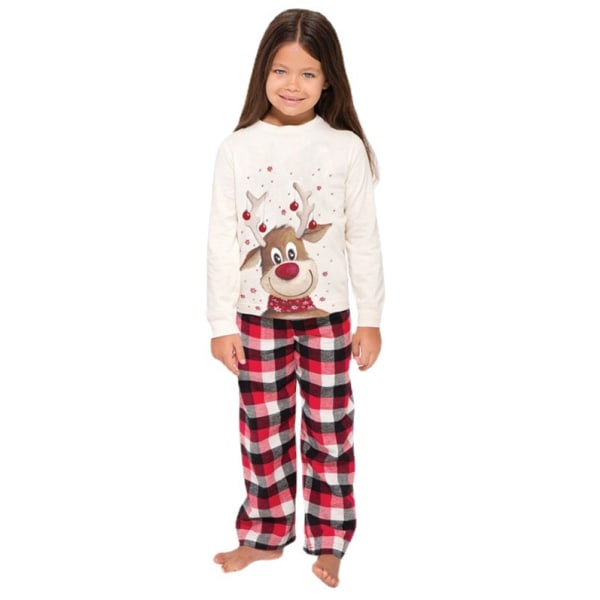 Julepyjamas for familien - Reinsdyr og snøflak-mønster Women M
