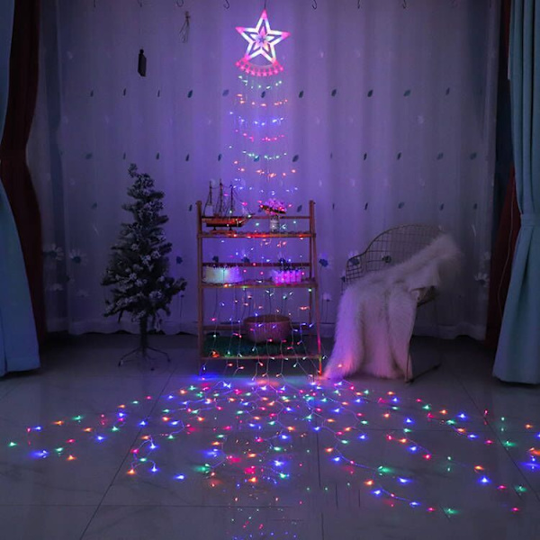 Juldekorationer Utomhus Star String Lights coloured