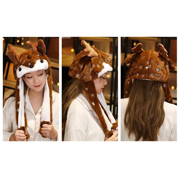 Jule-Plush Hat Der Bevæger Sig Når Man Klemmer Den Snowflake Elk