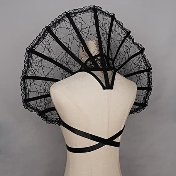 Gotisk Victorian Halsbånd Wrap Collar Mesh Boned Tilbehør