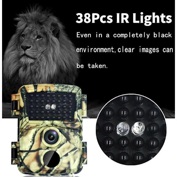 PR600 20MP Mini Bärbar Vattentät IR-Kamera Camouflage