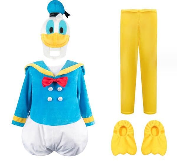 Donald Duck Barnekostyme med Gratis Hatt M