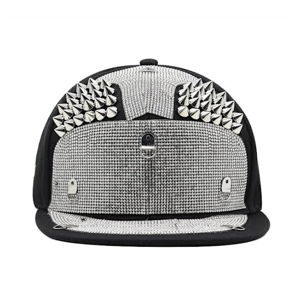 Dubbade Baseball Flat Bill Cap Hat silver