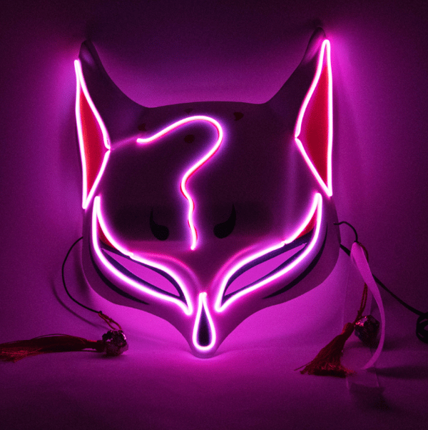 Fox Mask för män Kvinnor Halloween Kostym Prop pink