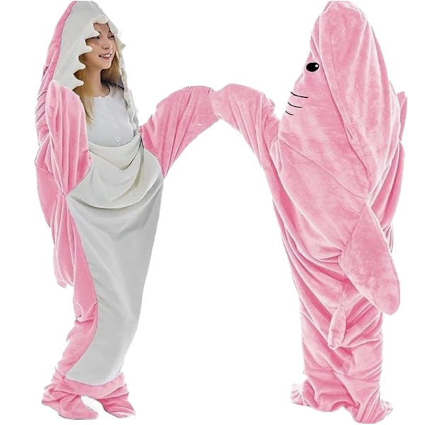 Hajtäcke, Hajtäcke Hoodie Onesie, Hajpyjamas Pink L