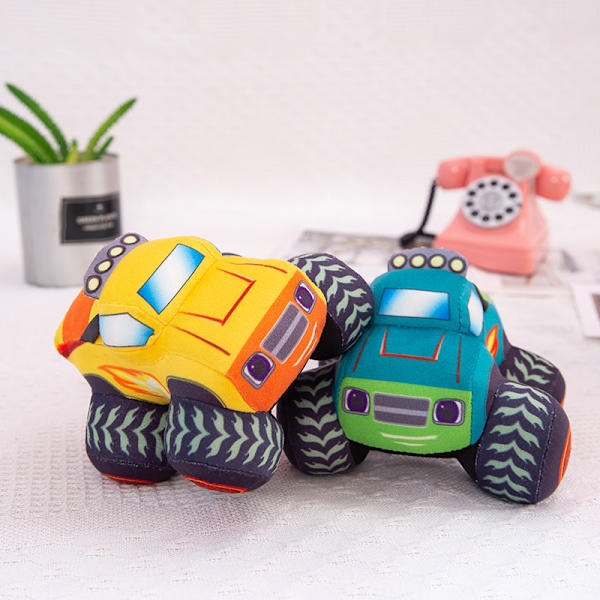 Plush Leksaksbil, Mjuk Fylld Bil Kudde Blue