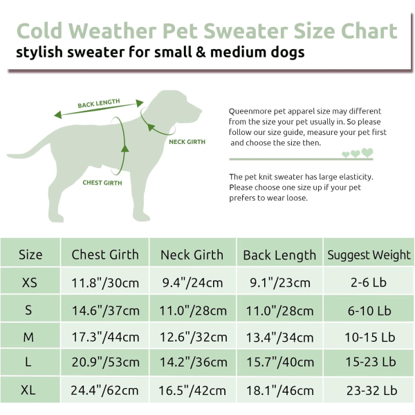 Liten hundtröja, kabelstickat plagg för kallt väder Green XL