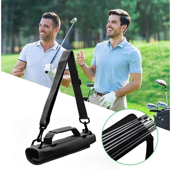 Bärbar golfklubbsväska för golfträning black