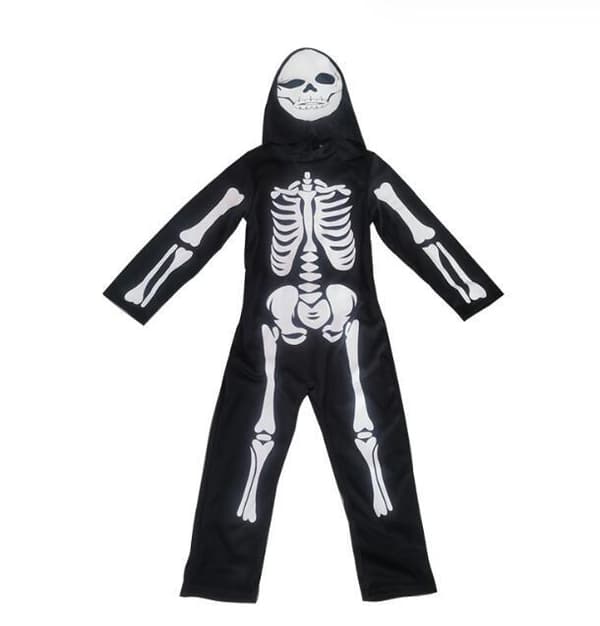Halloween Barnkostym för Barn - Skelett Spöke L