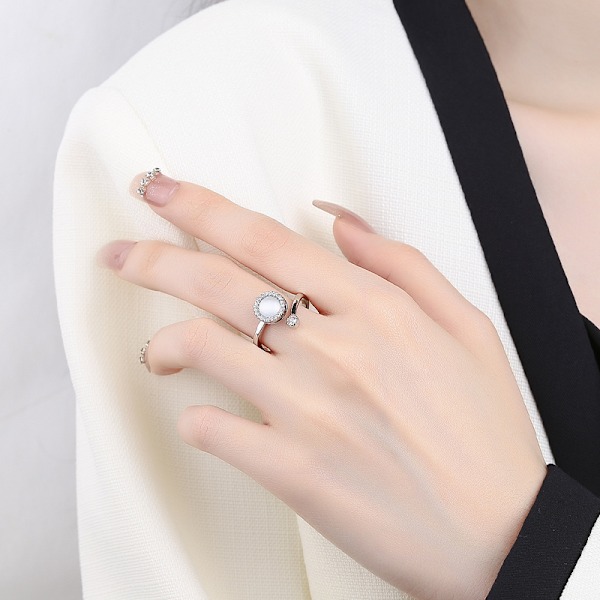 Guldångest Ring för kvinnor, Fidget Ringar för Ångest för Kvinnor Style5