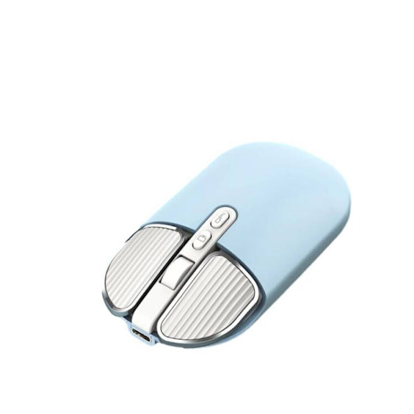 Trådløs Bluetooth-mus med 2.4G modtager Blue