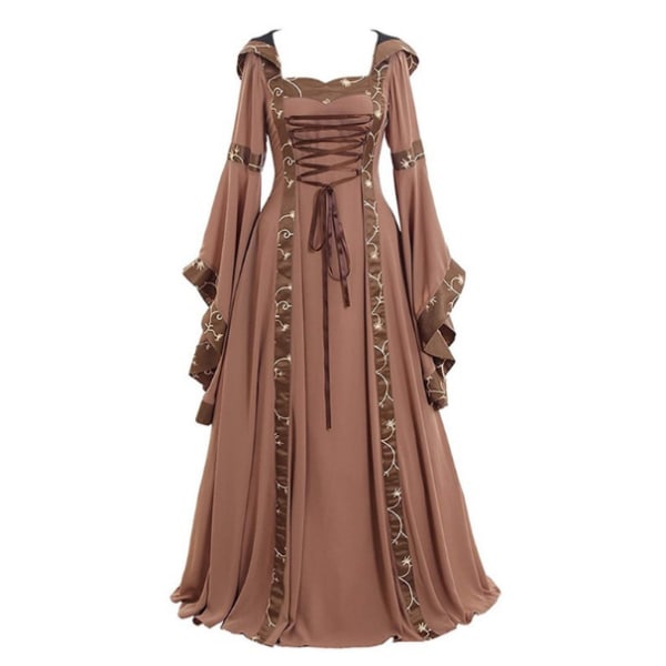 Klänningar i viktoriansk renässans för kvinnor light brown M