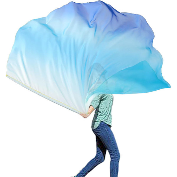 Ylistys- ja tanssilippu teleskooppivartta White Blue 1PCS