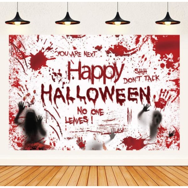 Halloween Banner Bakgrundstyg Festdekoration Red 120*70CM