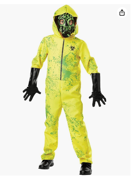 Barn Toxic Hazmat Cosplay Kostym Green M