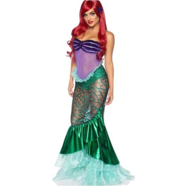 Merenneitoasu Naisille Halloween Merenneitomekko Green XL