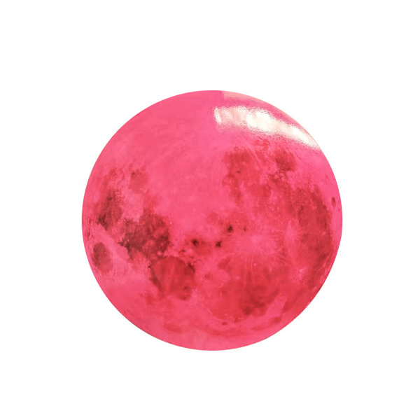 Glow In The Dark Moon Och Stjärnor Dekor För Rumstak Pink 30cm