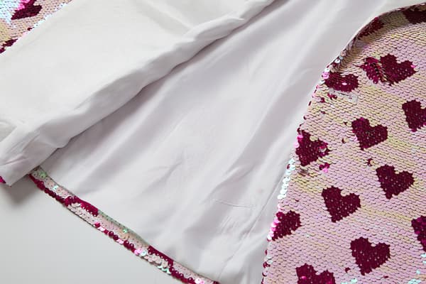 Mænd Stilfuld Hjerteprint Sequin Smokingjakke 3XL