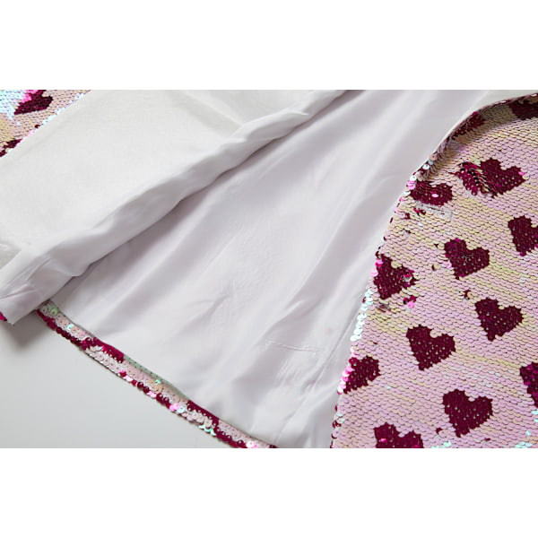 Stilig hjertetrykt sequin smokingjakke for menn XS