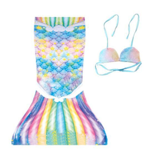 Tyttöjen Merenneito Hännän Uimapuku Bikineillä Phantom Color 2XL