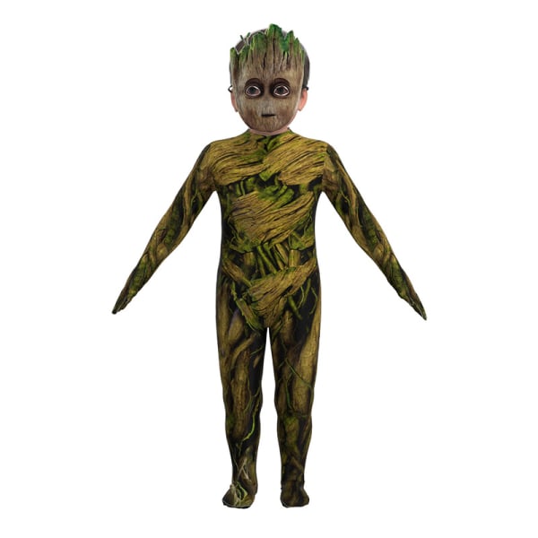 Børne Groot Jumpsuit Halloween Kostume 130CM