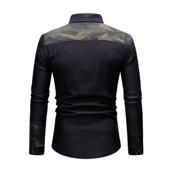 Långärmade casual för män black M