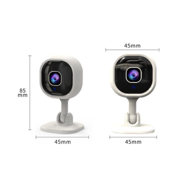Night Vision 360 graders tvåvägs intercom övervakningskamera WHITE