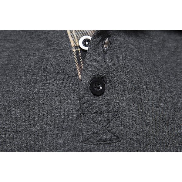 Miesten pitkähihainen ruudullinen laikuttuva rento paita Dark Gray L