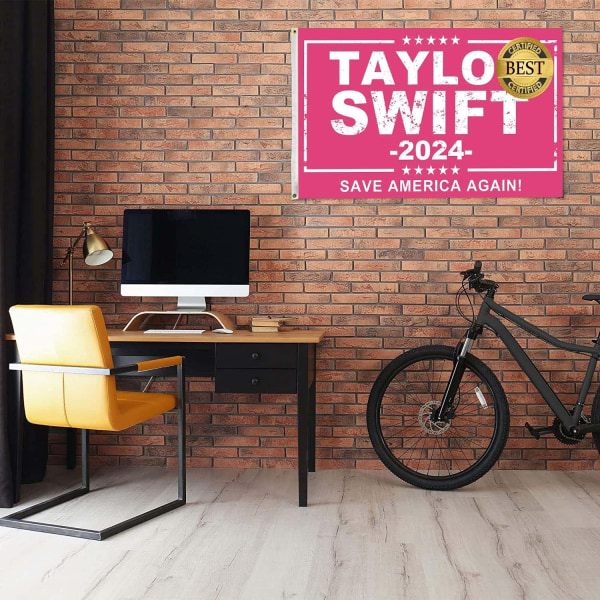 Taylor 2024 Flagga 3x5 fot Rosa Musikerflaggor TL023-DP-QZ2003
