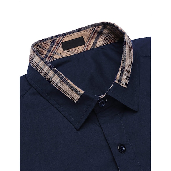 Herrar Dress Shirts Långärmad Dress Shirts Grey M