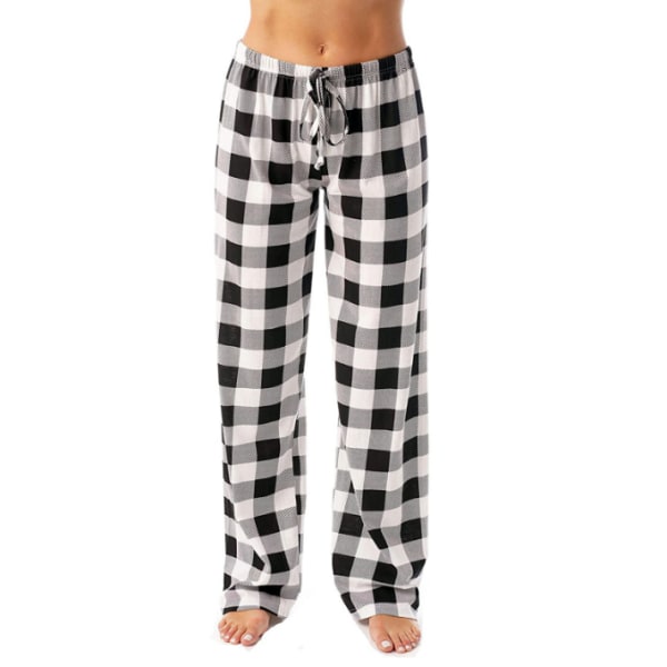 Dam Casual Long Pyjamas Lounge Byxor Sovkläder black S