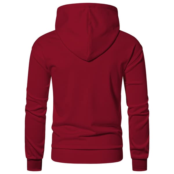 Fleecehettegenser med full glidelås for menn Wine Red M