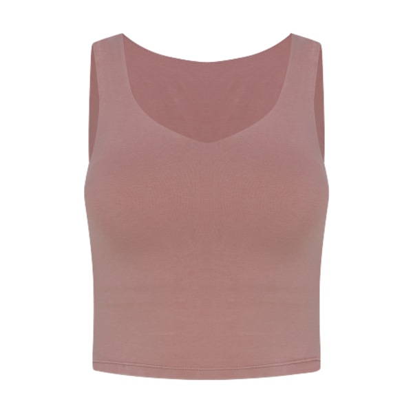 Träningslinnen för kvinnor Ärmlösa träningslöpare Active Shirts Pink L