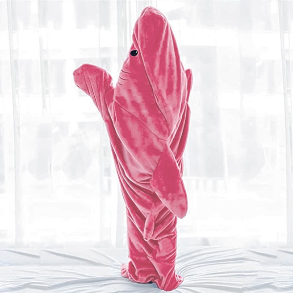 Shark Blanket, Blanket Sovsäcksdräkt för Cosplay Shower Pink 170cm