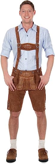 Herrbyxor Kostym Oktoberfest byxor Curry L