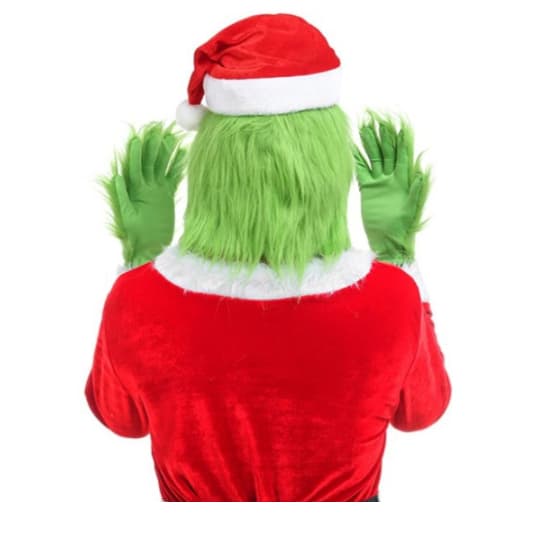 Julgrön Tjuvmonster Mask och Handskar