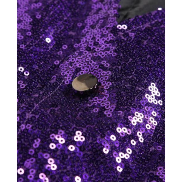 Pärlväst för män med gratis fluga Purple XL