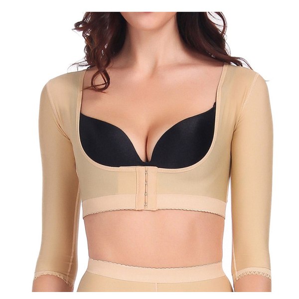 Overarmsformer Post-Kirurgisk Slankende Kompresjonsermer Holdningskorrigerende Topper Shapewear for Kvinner beige XL