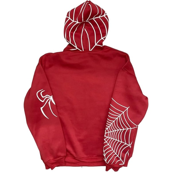 Kvinnor Y2K Spindelnät Hoodies Grafisk Zip Front Sweatshirts S