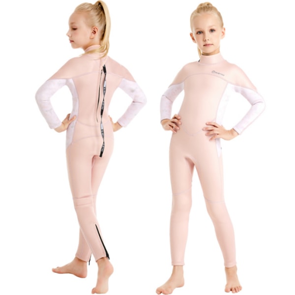 Våtdräkt för barn UV-skydd thermal baddräkt pink 2XL