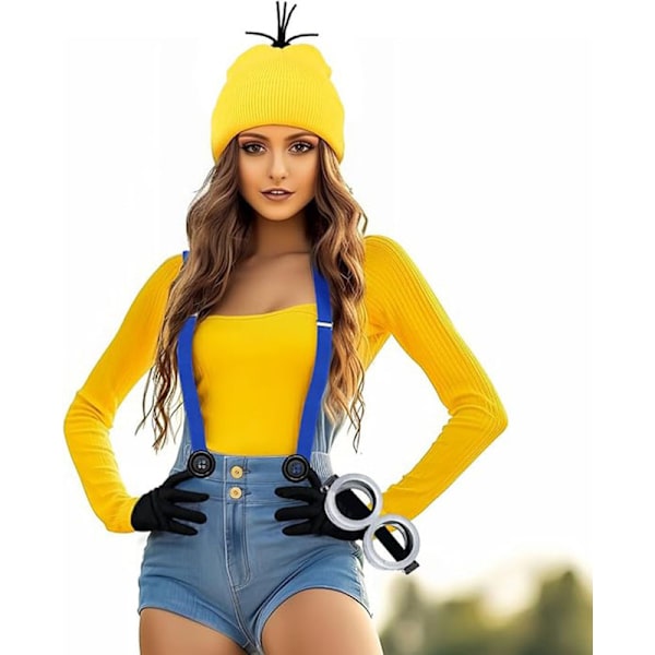 4 st Minions Halloween Kostymtillbehör för Vuxna Light Blue