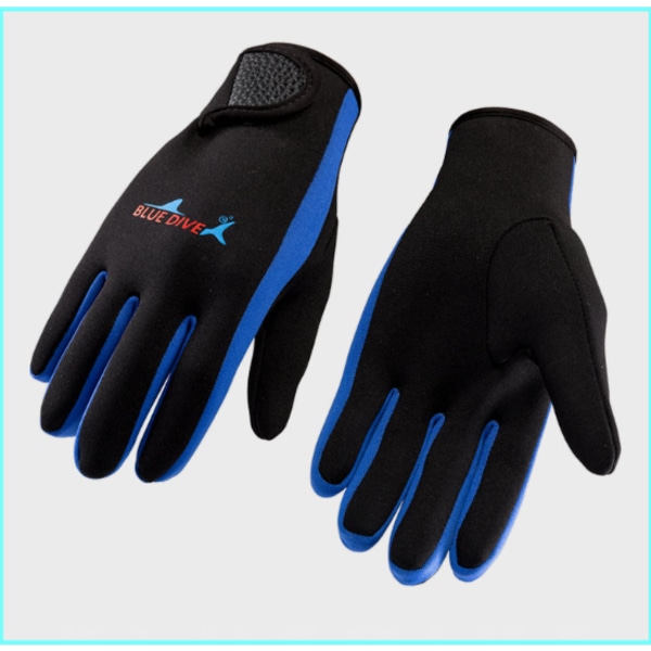 Five Finger Neopren Dykhandskar Våtdräktshandskar Blue S