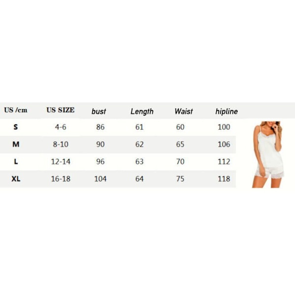 Damspetspanel med elastiska midja Shorts Sovkläder Set RED M