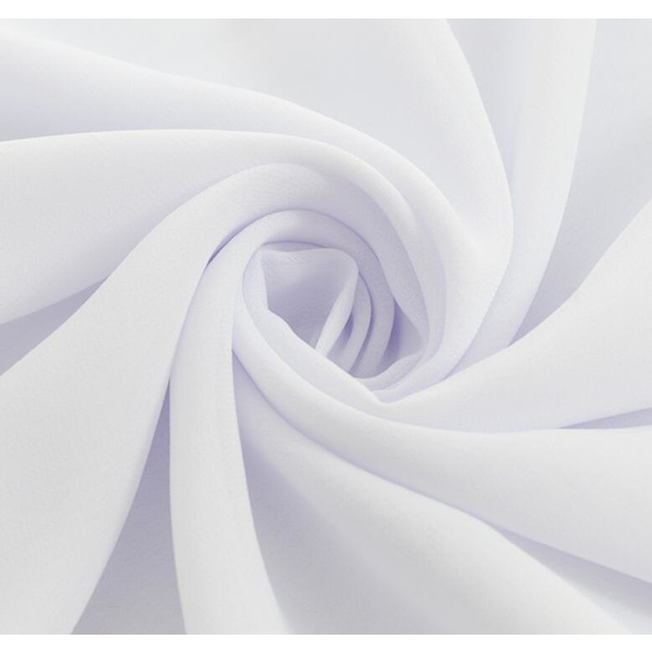 120*28 Tommer Solid Farge Chiffon Bordløper White