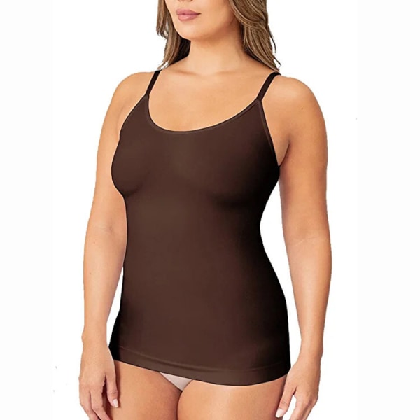 Camisole för kvinnor, magkontroll Shapewear Brown S