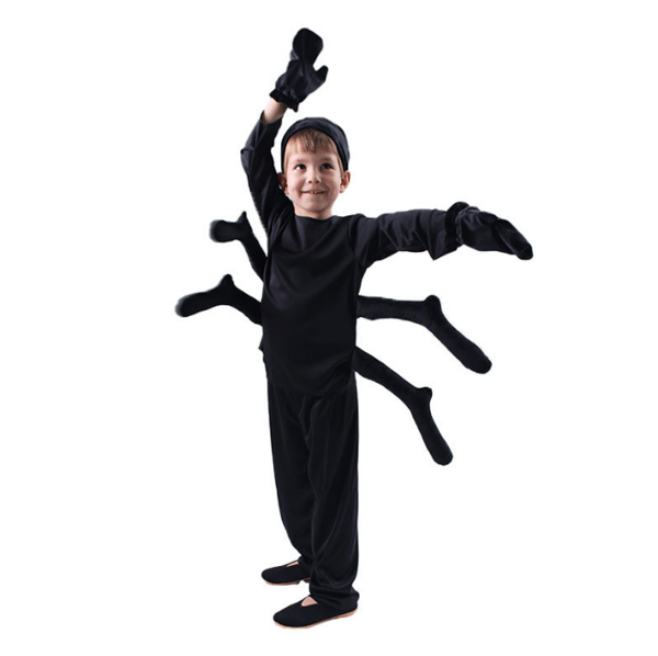 Spindeldräkt för barn, perfekt för Halloween M