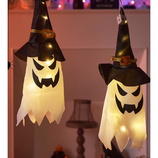 Hengende Lys Hekshatt LED Halloween Lyslenke Warm Color 1PCS