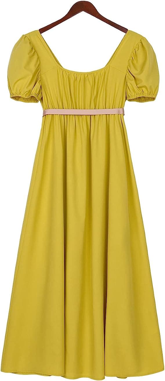 Regency Klänningar för kvinnor med satäng skärp Yellow M