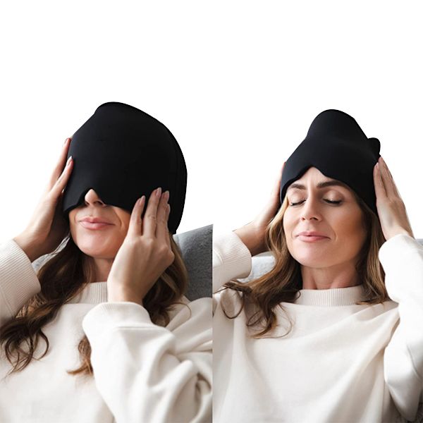 Migrän Ice Head Wrap Ice Pack Mask black