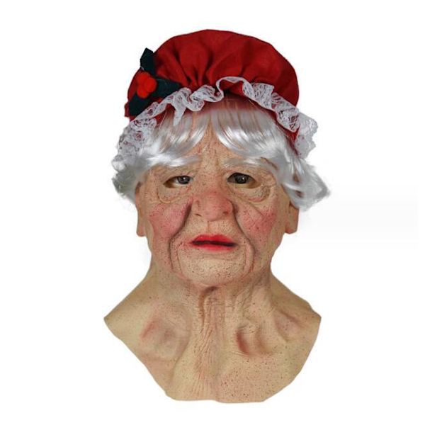Spooktacular Julemand Latexmaske Grandma Claus